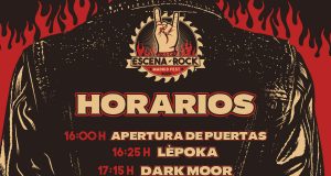 Anuncio horarios Escena Rock* Concierto despedida WarCry, presentación disco Obús, 45 aniversario Ñu ¡y +!