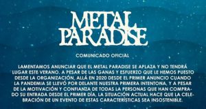 COMUNICADO OFICIAL: CANCELACION DEL METAL PARADISE, APLAZAMIENTO A TIEMPOS MEJORES.
